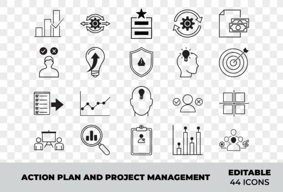 Action Plan and Project Management Icons