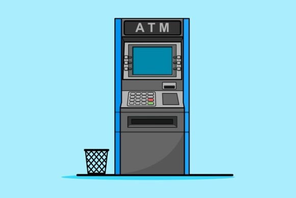 ATM Automated Teller Machine with Trash