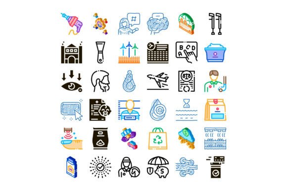 Business Concept Icon Set Representing D: A Smart Visual Toolkit for Modern Digital Projects