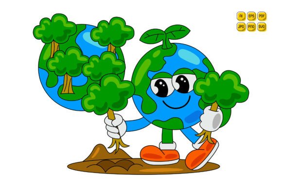 Cartoon Earth Character Vector Art 05: A Strategic Asset for Modern Visual Communication