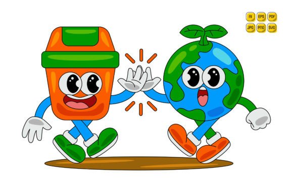 Cartoon Earth Character Vector Art 20: Flexible, Professional Illustrations for Real-World Branding Needs