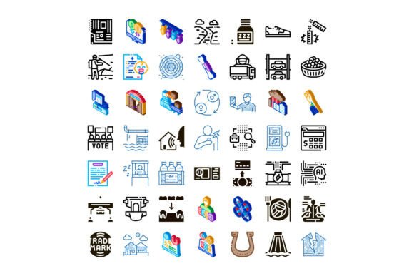 Collection of Icons Representing Diverse Concepts