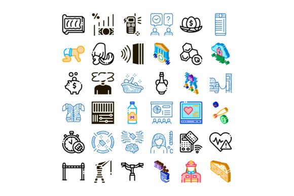 Collection of Various Icon Sets Illustra