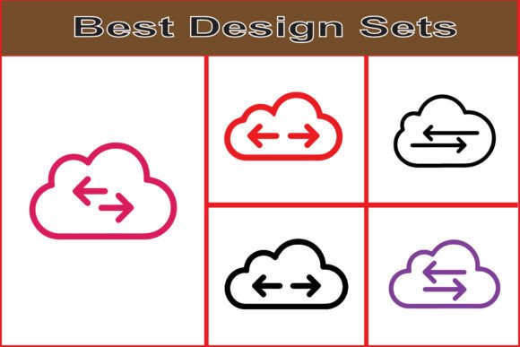 Data Transfer Cloud Icon Collection