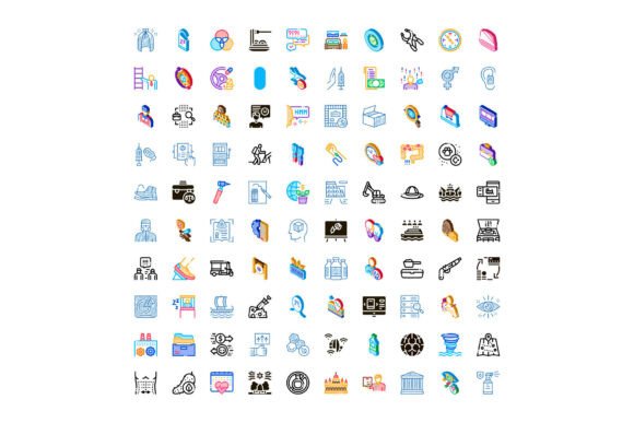 Diverse Collection of Infographic Icons