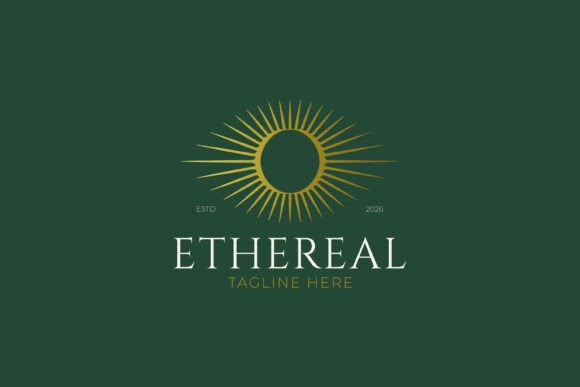 Ethereal Eye Sunburst Celestial Logo