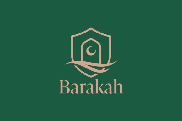 Islamic Mihrab Crescent Logo Barakah