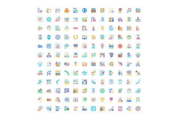Large Collection Flat Color Icons for Va