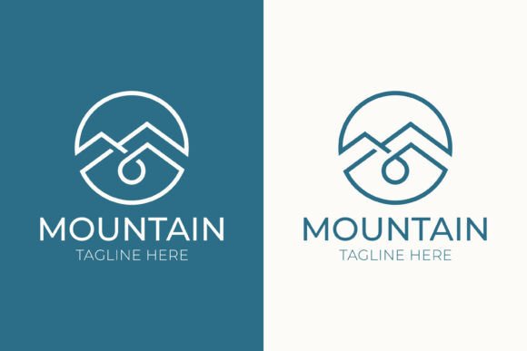 Mountain Logo Water Droplet Nature
