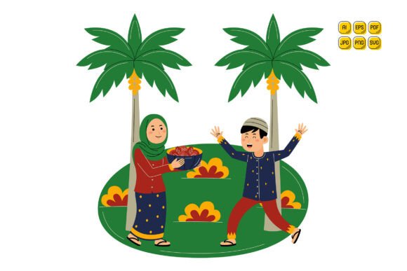 Muslim Couple Sharing Dates Outdoors