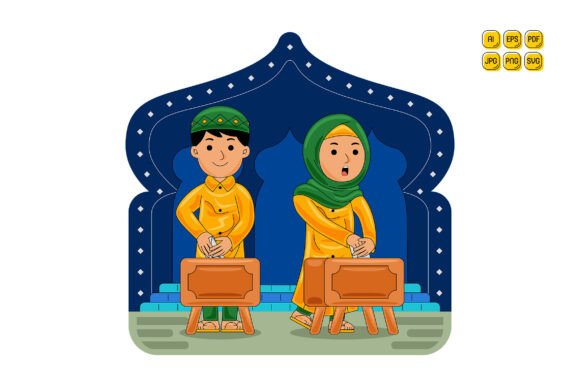 Muslim Man Woman Donate to the Mosque
