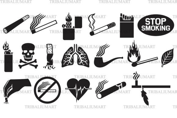 Smoking Icons Set - Tobacco